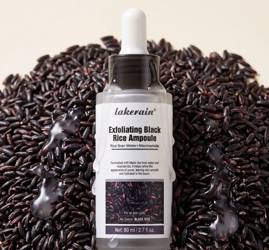 Ampoule Exfoliante au Riz Noir – Eau de Son de Riz + Niacinamide