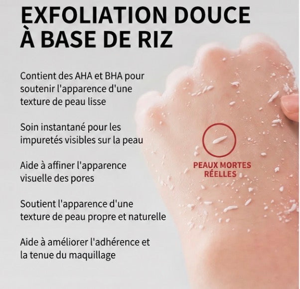 Ampoule Exfoliante au Riz Noir – Eau de Son de Riz + Niacinamide