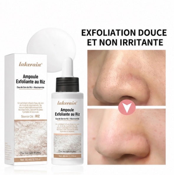 Ampoule Exfoliante au Riz Noir – Eau de Son de Riz + Niacinamide