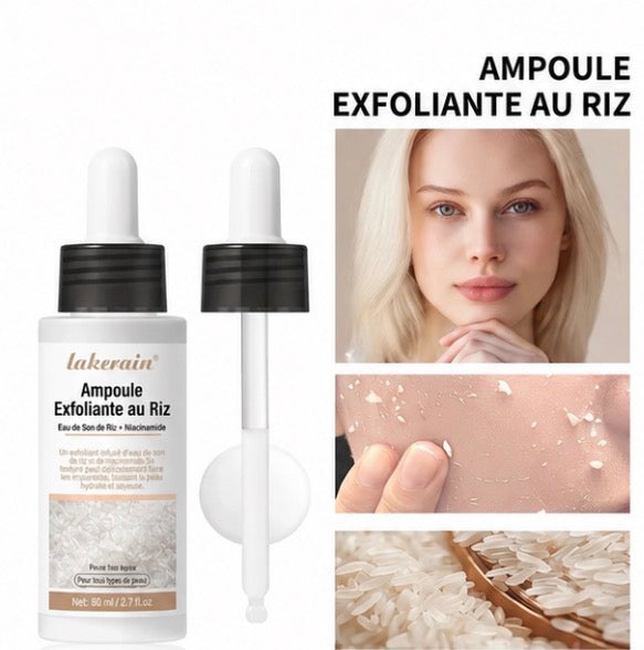 Ampoule Exfoliante au Riz Noir – Eau de Son de Riz + Niacinamide